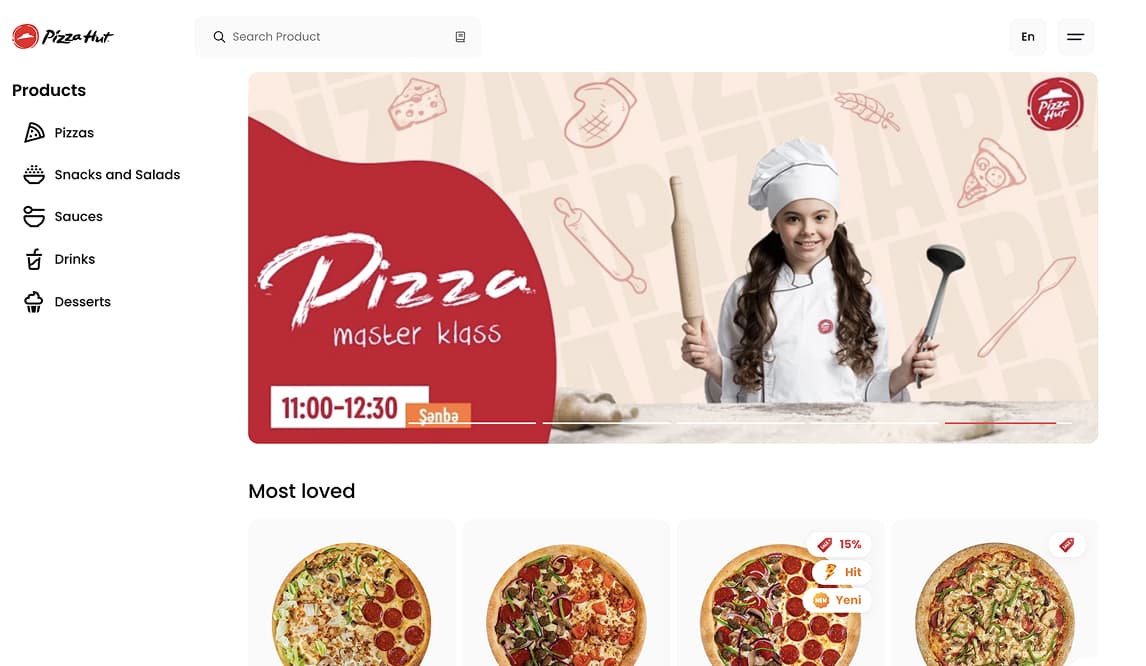 Aperçu du projet Pizzahut
